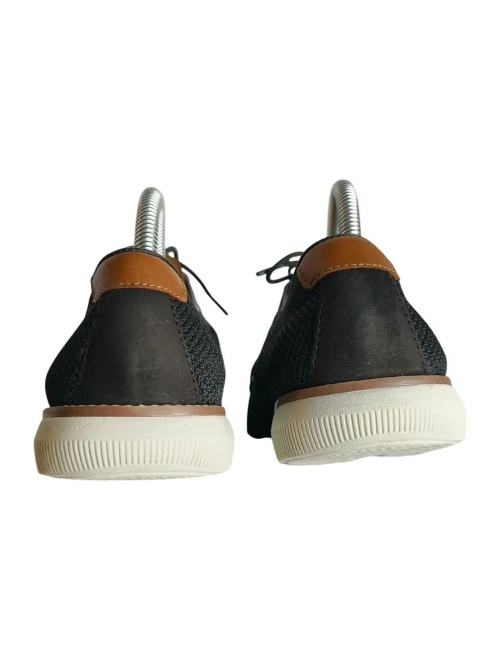 Johnston & Murphy Boys 6 Holden Knit Wingtip Lace-Up Shoes Black New